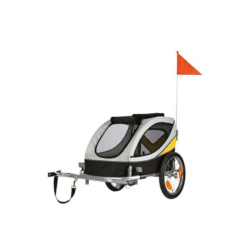 Roulotte de vélo M grise et jaune Roulotte de vélo M grise et jaune