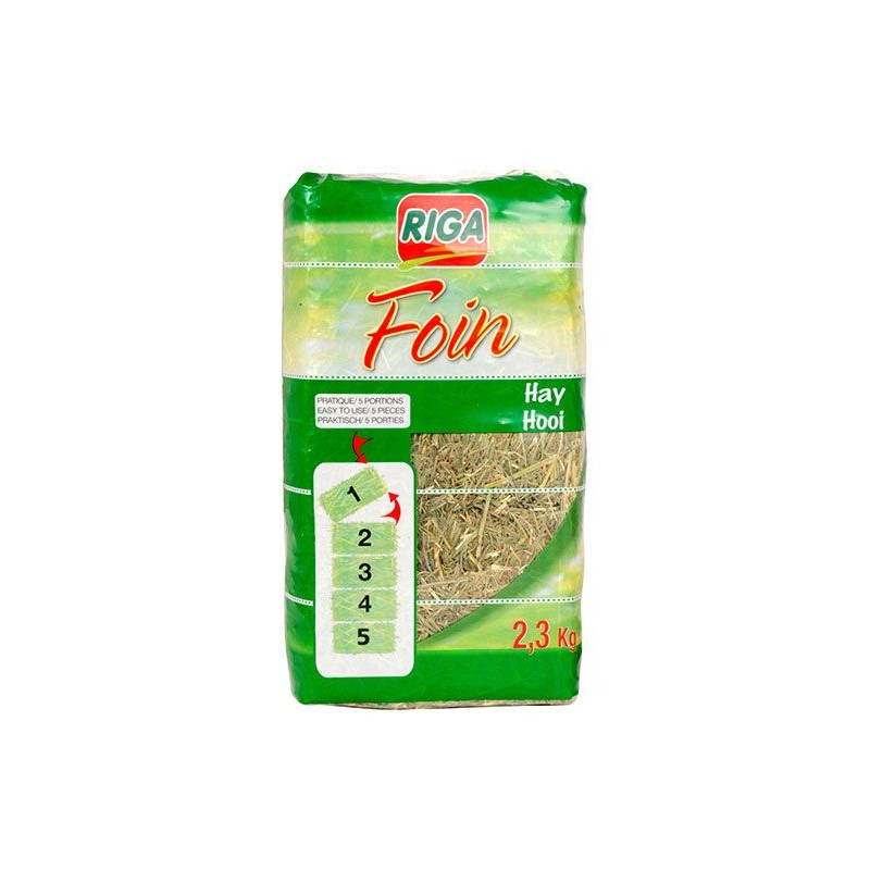 Foin compacté sécable 2,3 Kg (5 portions)