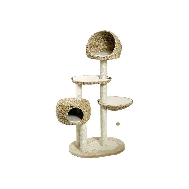 Arbre A Chat En Feuille De Bananier Iii Beige Sur Louisenco