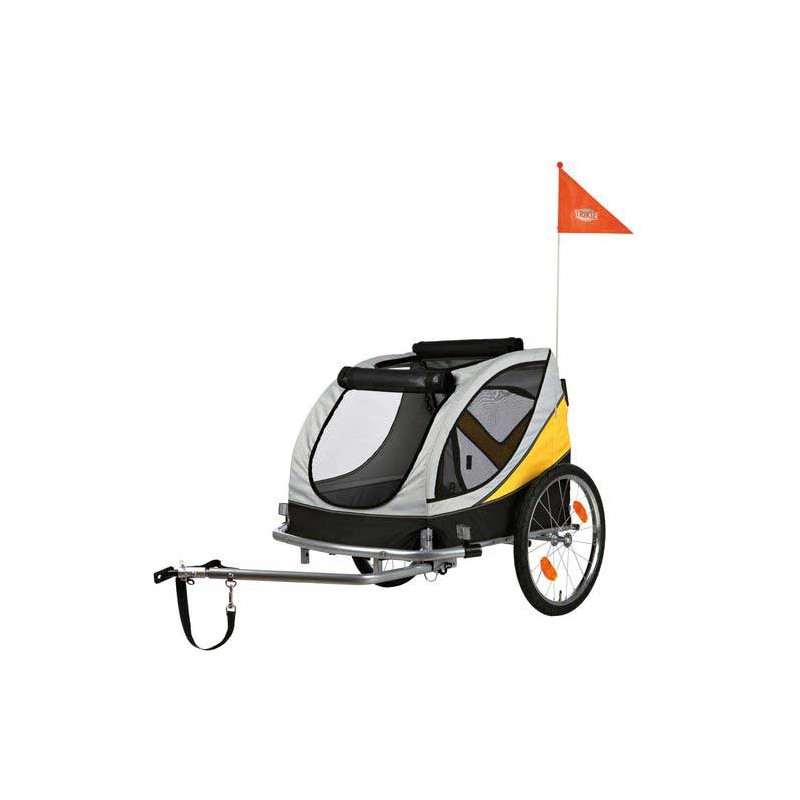 Roulotte de vélo L grise et jaune Roulotte de vélo L grise et jaune