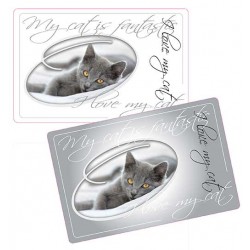 Sets de protection pour chat x 2 "I LOVE MY CAT"