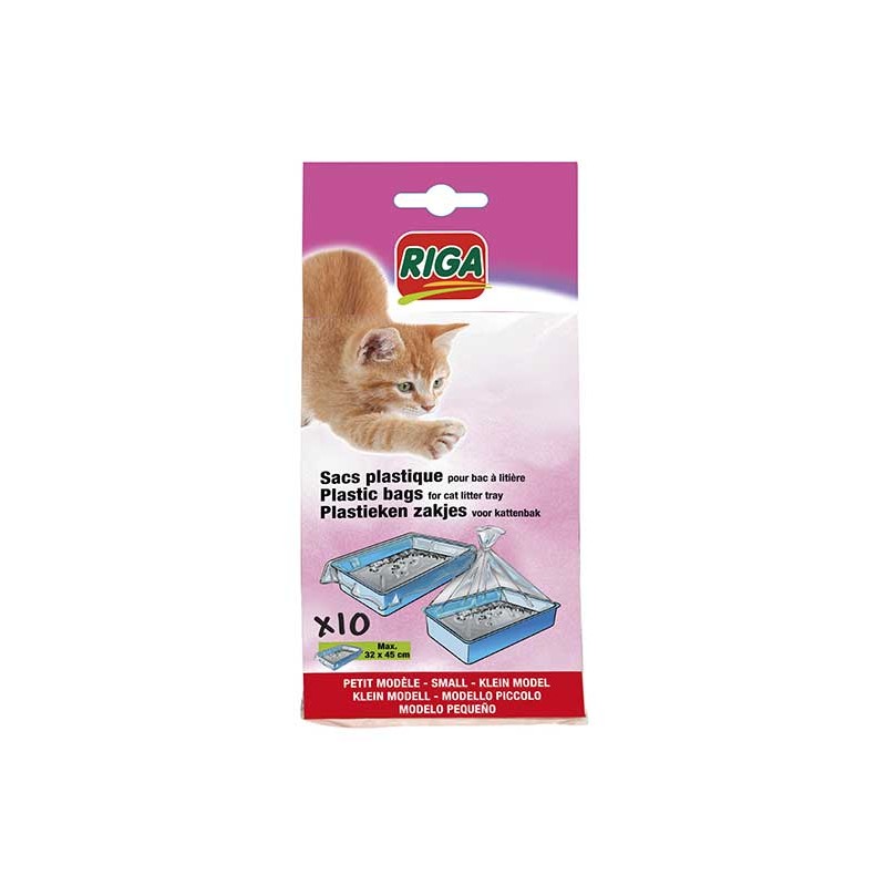 Sachets plastiques litière pour chat avec poignées