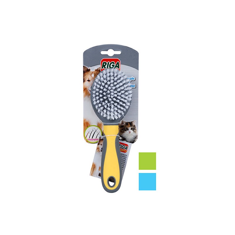 Brosse souple entretien pelage chat chien lustrage élimine poils morts