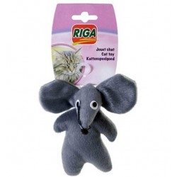 Souris peluche grise